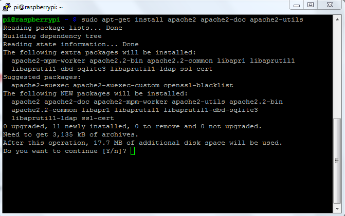 Apache Installation Command in Raspberry Pi Apache Installation Command in Raspberry Pi