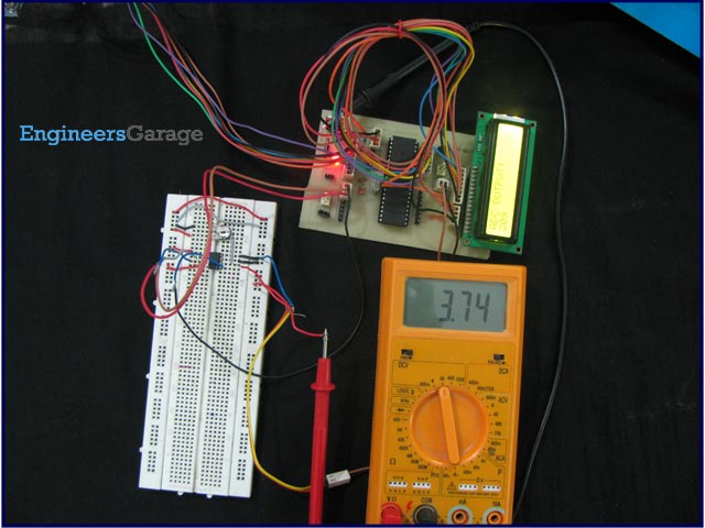 Interfacing serial ADC0831 with ATmega16 Prototype