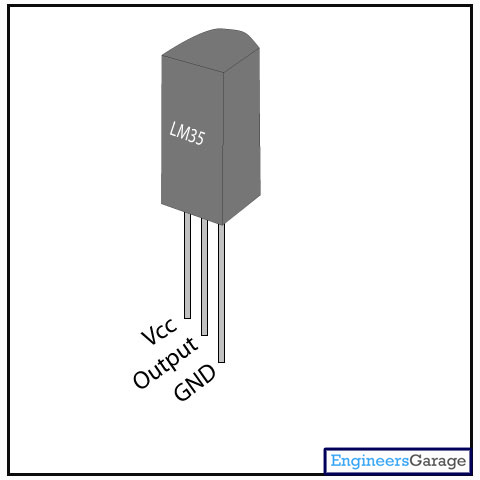 LM35 Temperature Sensor pin diagram, PinOut