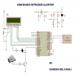 GSM Based Intruder Alerter circuit diagram