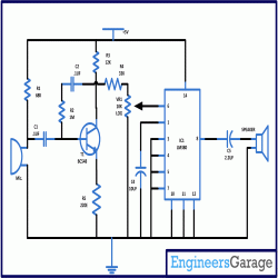 Wireless Microphone With Loudspeakers Circuit Design - Classroom Mic Circuit - Wireless Microphone With Loudspeakers Circuit Design