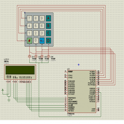 Circuit Diagram of AVR ATMega16 based Smart Keypad Lock