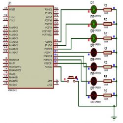 Circuit Diagram for Switch Status & LED with AVR Microcontroller Circuit Diagram for Switch Status & LED with AVR Microcontroller