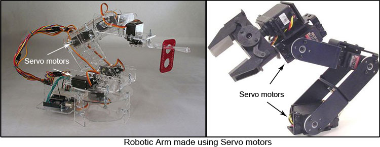 An image showing servo motor in Robotic Arm An image showing servo motor in Robotic Arm