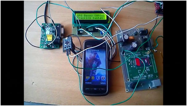 Image of Arduino based Vehicle Tracking System in action Image of Arduino based Vehicle Tracking System in action