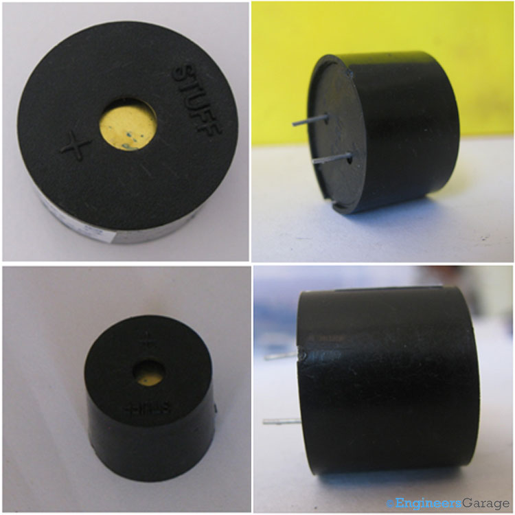 Piezo Buzzer as seen from Different Angles Piezo Buzzer as seen from Different Angles