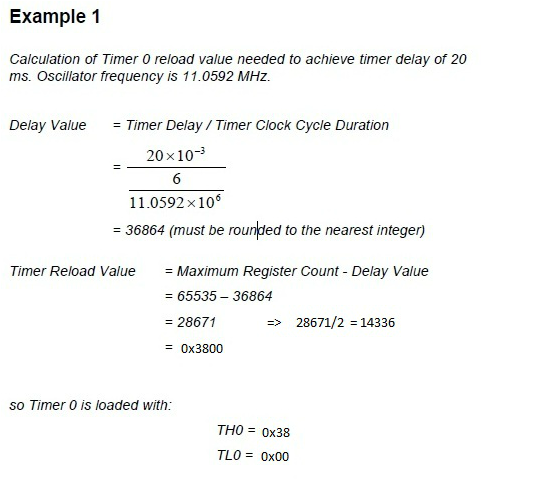 Calculating Delay for 8051(89c51,89c52) microcontroller