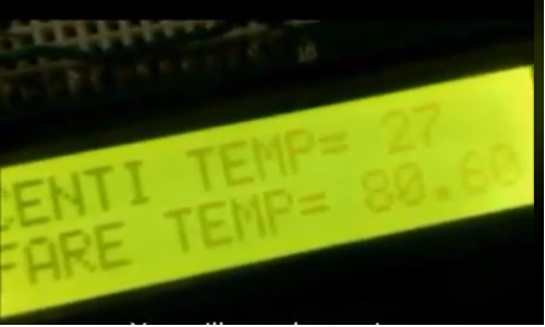16x2 lcd displaying lm35 temperature value with arduino uno