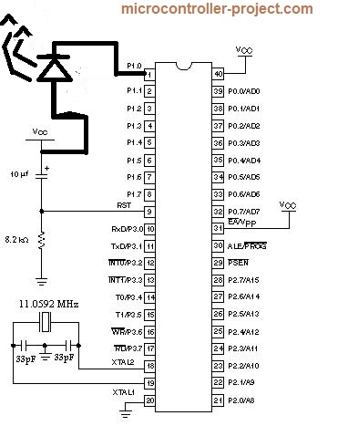Led with 8051(89c51)  Microcontroller