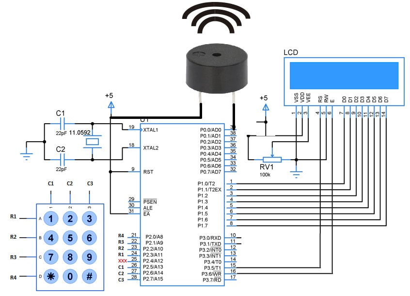 Digital alarm clock with 8051(89c51) microcontroller
