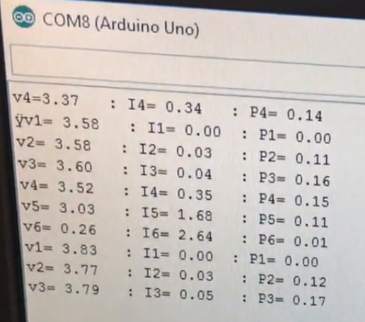 arduino solar tracker result on arduino serial monitor 