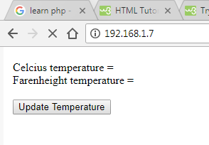 Nodemcu Lm35 temperature sensor web page