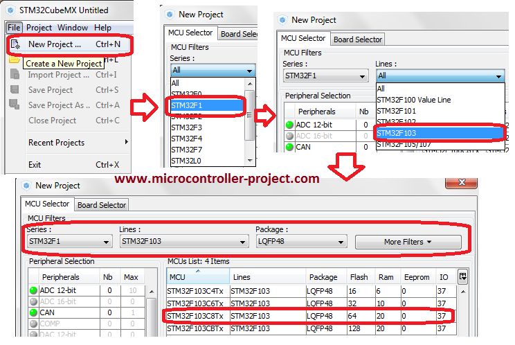 StmCubeMx creating new Project