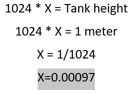 Resolution of water tank vs arduino water sensor