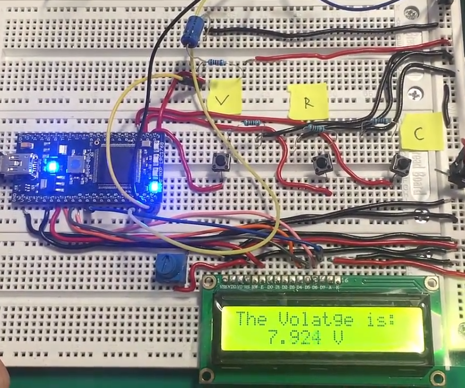 Digital Multimeter DIY project using microcontroller Circuit Diagram