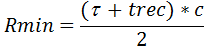 A Figure Illustrating the Equation of Minimum Detection Range A Figure Illustrating the Equation of Minimum Detection Range
