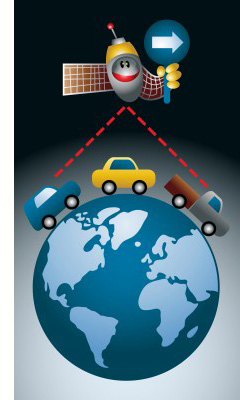  A Representational Image Showing GPS Tracking Of Mordern Satellite