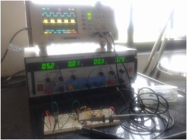 ASK Modulator using IC 555: Circuit Setup