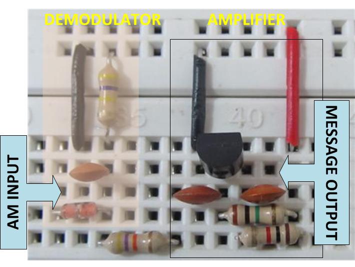 Amplification Circuit With NPN Transistor On Breadboard