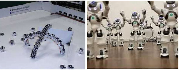 An Image Representing Swarm Robotics in Action