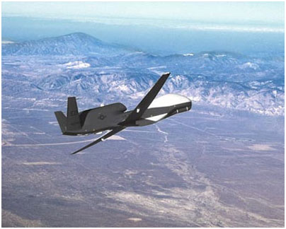 An image of RQ-4A Global Hawk in UAV's Military Robot