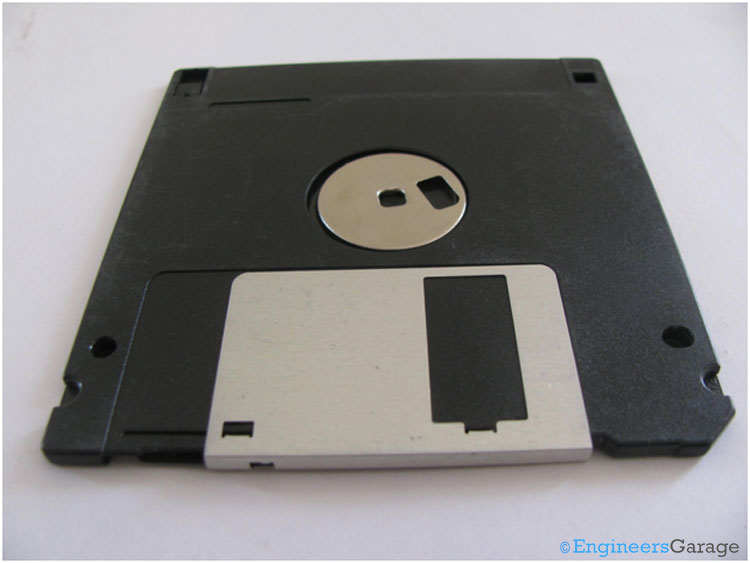 Backside view of Floppy Disk