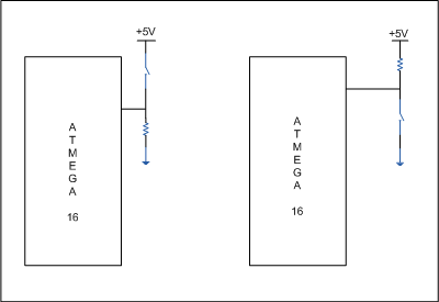 Block Diagram to take input on Atmega16 pin