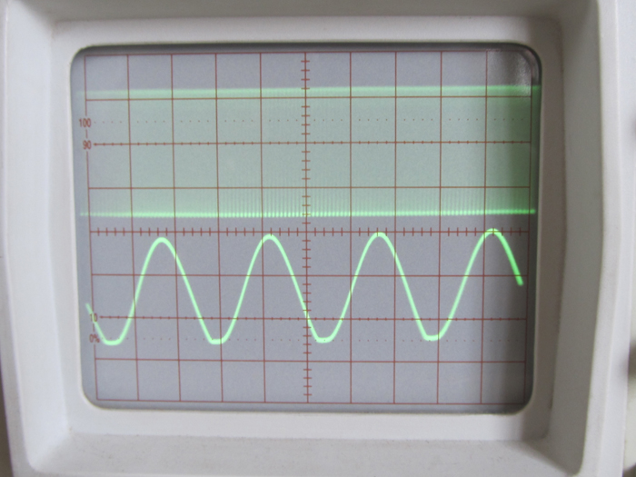 Carrier Wave And Message Wave Diapalyed On CRO