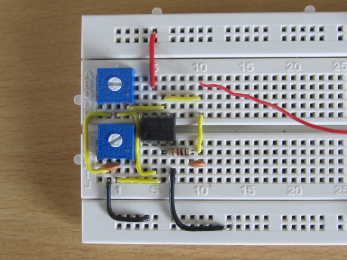 Carries Frequency Generator (High Frequency Waves) Circuit On Breadboard