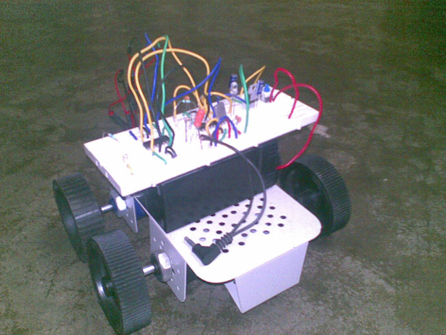 Cell Phone Controlled Robot front view