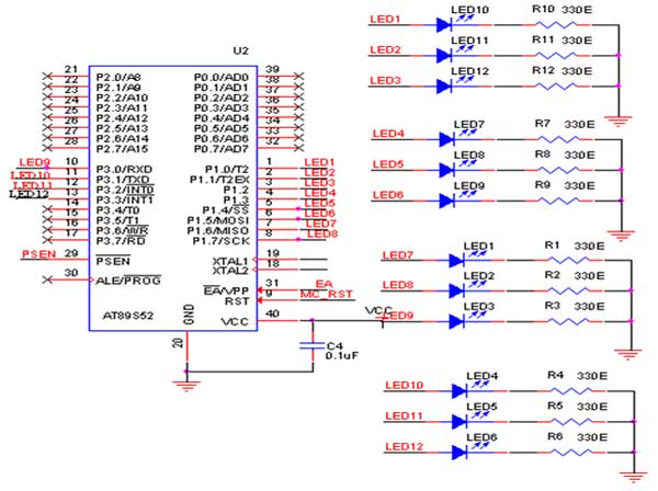 Circuit Diagram Of Dynamic Traffic Light Controller By Microcontroller ...