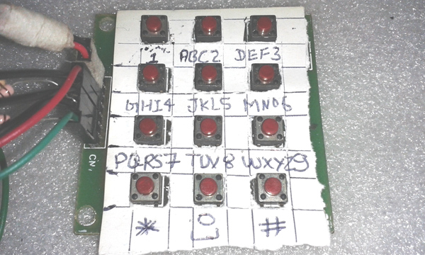 Circuit Diagram of Alphanumeric Keypad