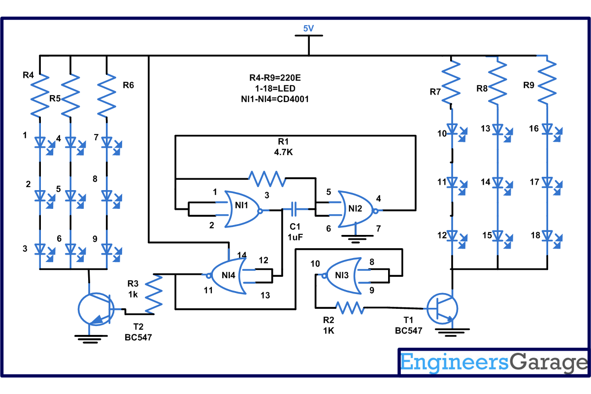 Cd4001be схема включения