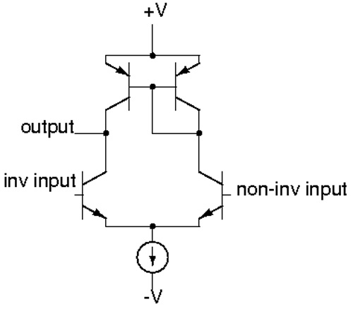 Circuit Diagram of Current Mirror in Differential Amplifier