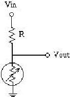 Circuit Diagram of Dark Sensitive Voltage Divider Network