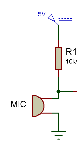 Circuit Diagram of Electret Microphone Biasing