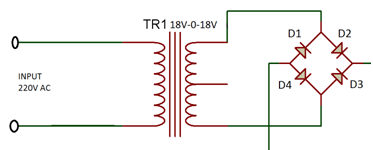 Circuit Diagram of Full Wave Rectifier