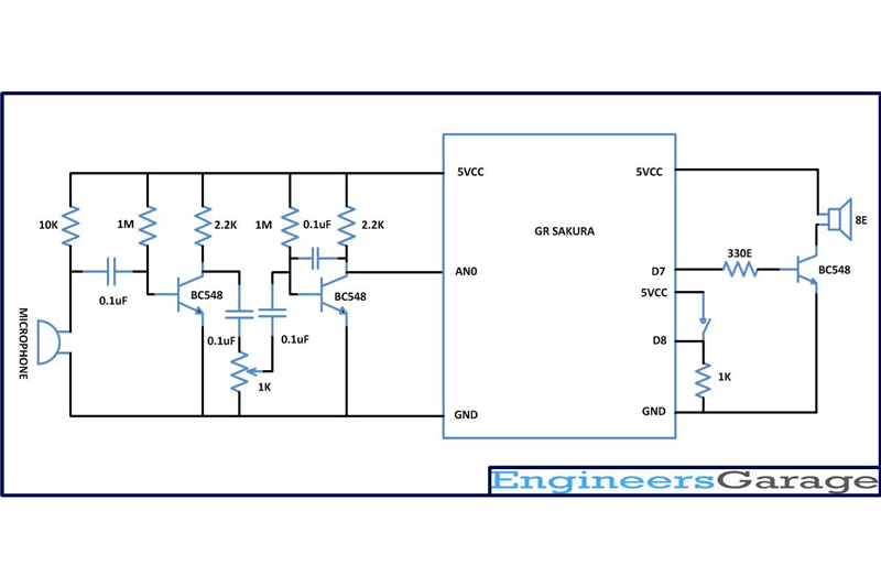 Circuit Diagram of GR Sakura based Talking Parrot Circuit Diagram of GR Sakura based Talking Parrot