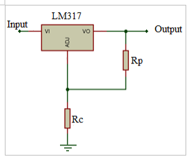 Circuit Diagram of LM317 Constant Voltage Source for Lithium Ion Battery Linear Charger