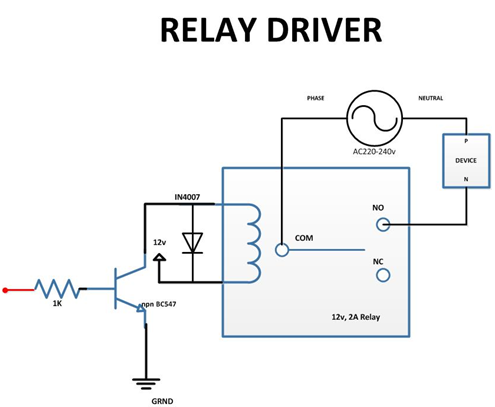 Circuit Diagram of Relay Driver Circuit Diagram of Relay Driver