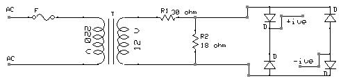 Circuit Diagram showing connection of H-Bridge with Transformer