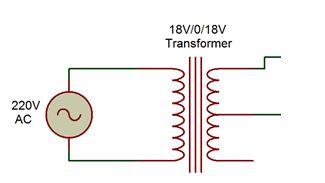 Circuit Diagram for Stepping Down Mains Supply