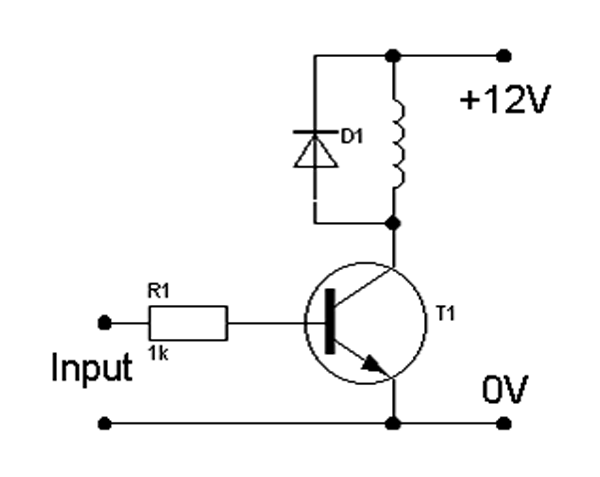 Circuit Diagram of Transistor based Relay Driver