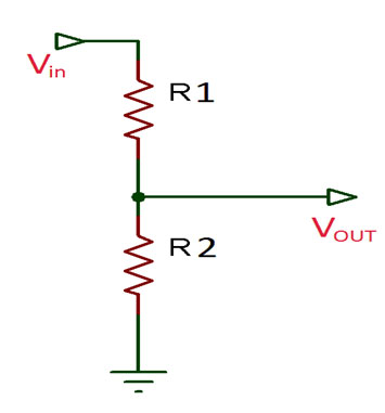 Circuit Diagram of Voltage Divider Circuit for power output