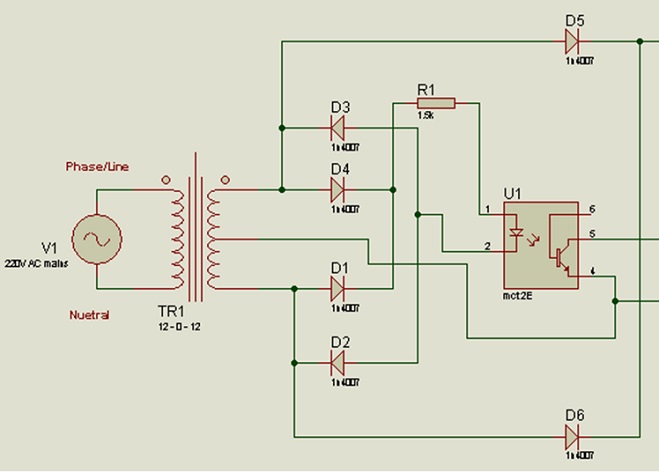 Circuit Diagram of Zero Crossing Detector Circuit Diagram of Zero Crossing Detector