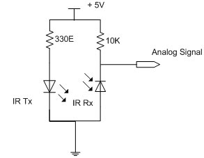 Circuit Diagram of Single IR Module using PIC181F4550