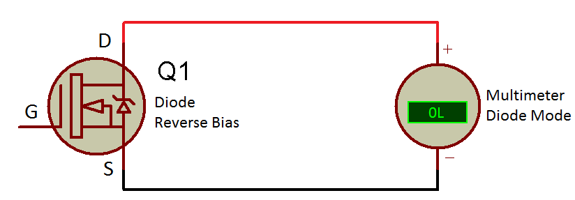 Circuit Diagram showing Zero Volt Drop across MOSFET in Reverse Bias