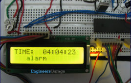 Clock Using RTC DS12C887 & 8051 Microcontroller With Alarm Set Function Circuit On Breadboard