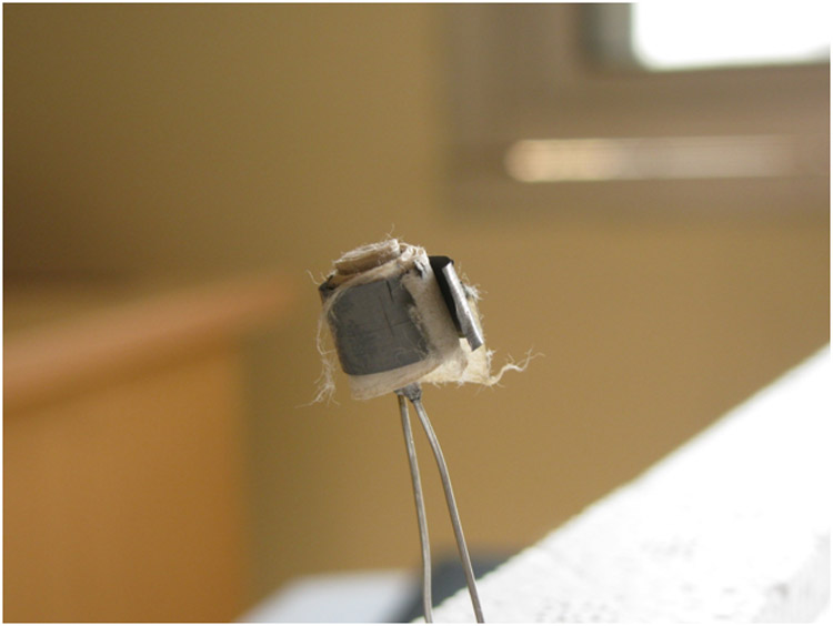 Closer View of Dielectric Arrangement in metal Container of Electrolytics Capacitor Closer View of Dielectric Arrangement in metal Container of Electrolytics Capacitor