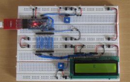 Connecting PC With 16x2 LCD Using Arduino Circuit Setup On Breadboard